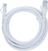 ValeDelucs Internetkabel 3 meter - CAT5e UTP Ethernet kabel RJ45 - Patchkabel LAN Cable Netwerkkabel - Wit