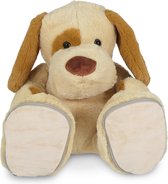 Bruine hond met lange oren - met afritsbare zooltjes - 45 cm