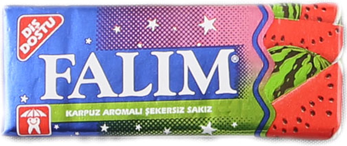 Falim Melon Saveur Chewing Gum 20 x 5 pièces (100 pièces Falim Chewing Gum  Sans Sucre)