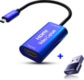HDMI Game Capture Card - Video Capture - HDMI naar USB C - 4k - 1080P HD - Streamen - Met USB Adapter
