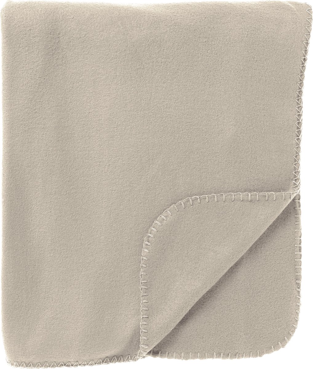 Dutch Decor - PABLO - plaid 150x200 cm - 100% polyester - fleece terrasplaid - Pumice Stone - beige