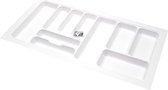 Kunststof Bestekbak Basic Series Wit, Breedte 95-90 cm - Diepte 50-44 cm - Kunststof bestekbakken / besteklade wit - Bestekcassette - Op maat aanpasbaar