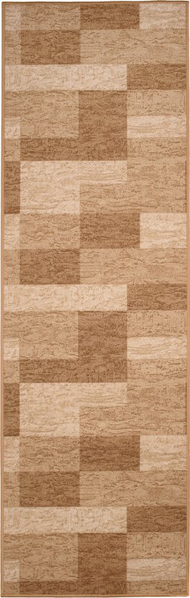 Tapiso Tapis de sol en caoutchouc anti-dérapant en caoutchouc Beige Taille de tapis - 80x1100