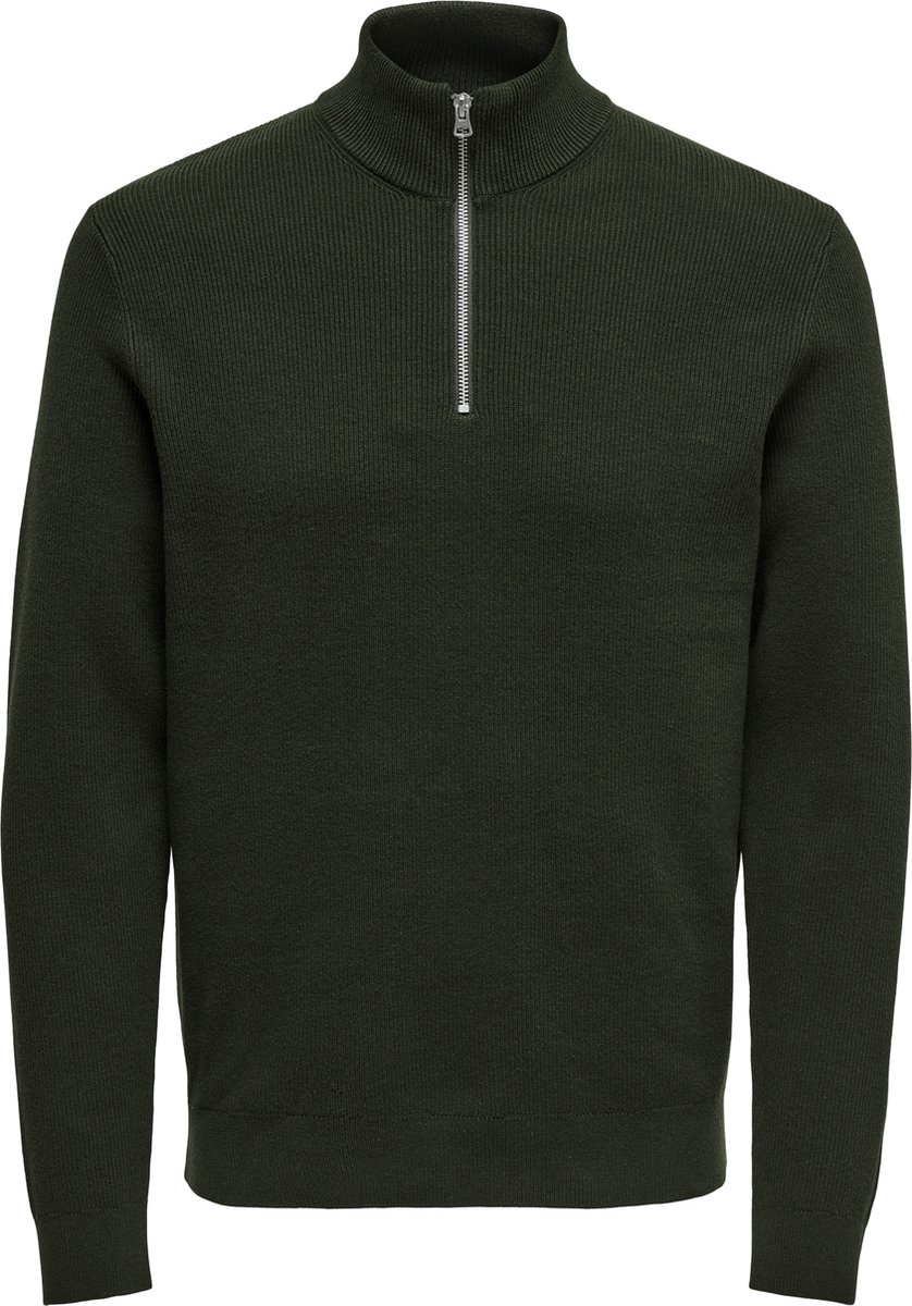 ONLY & SONS ONSPHIL REG 12 COTTON HALF ZIP KNIT NOOS Heren Trui - Maat XL