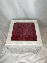 AG Luxurygifts velvet flower box - rozen box - cadeau - gift - soap roses - flowerbox with drawer - luxe - Valentijnsdag cadeau - Valentijnsdag - Moederdag