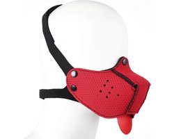 Kiotos - Neopreen Puppy Dog Gag/Mondmasker - Rood