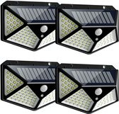 Lampe Solar Plein air - Lampes de sécurité avec détecteur de mouvement - 3 modes - Sans fil - Solaire Énergie - 4 pièces