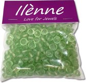 Ilènne - Perles de verre vert menthe - ovale plat - 9 x 6 mm - 125 grammes - perles hobby adultes