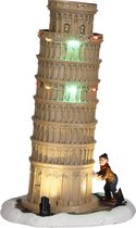 Luville - Luville Leaning Tower of Pisa battery operated - l13xb12xh21,5cm - Kersthuisjes & Kerstdorpen