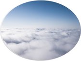WallClassics - Panneau en mousse PVC ovale - Vue au-dessus des nuages - Photo 40 x 30 cm sur ovale (avec système de suspension)