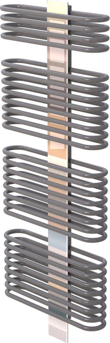 Design radiator EZ-Home - OVAL LINES 600 x 1694 PLATINUM