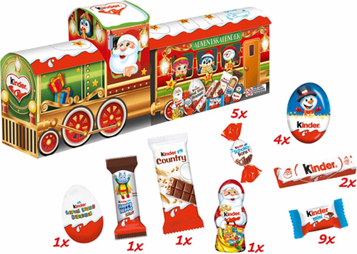 Ferrero - Kinder Mix Calendrier de l'Avent Train 3D | bol.com