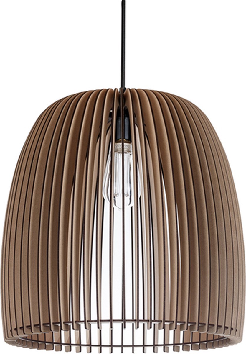 Malmo Hanglamp 3 mm hout 40x40 cm naturel - Modern - Blij Design