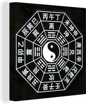 Yin et Yang comme symbole du taoïsme 50x50 cm - Tirage photo sur toile (Décoration murale salon / chambre)