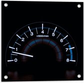 WallClassics - Poster de jardin - Tachymètre de véhicule - 50x50 cm Photo sur poster de jardin (décoration murale pour extérieur et intérieur)