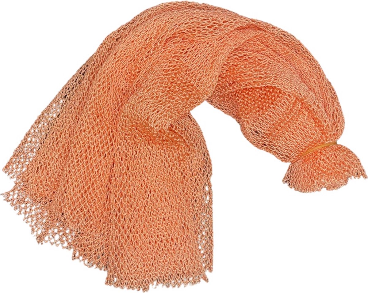 Afrikaanse netspons zalm roze - African net sponge salmon pink - Ghanaian net sponge Sapo - traditionele Ghanese scrub spons