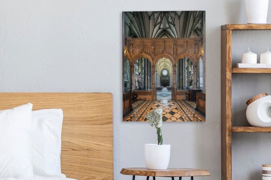 Canvas Schilderij De Gotische kathedraal van Bristol - 30x40 cm - Wanddecoratie