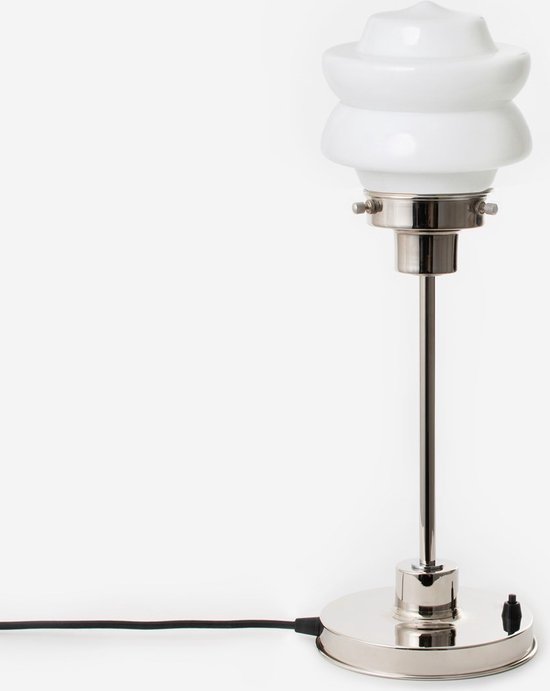 Art Deco Trade - Slanke Tafellamp Small Top 20's Nikkel