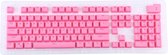 104 toetsen Double Shot PBT Backlit Keycaps voor mechanisch toetsenbord (roze)