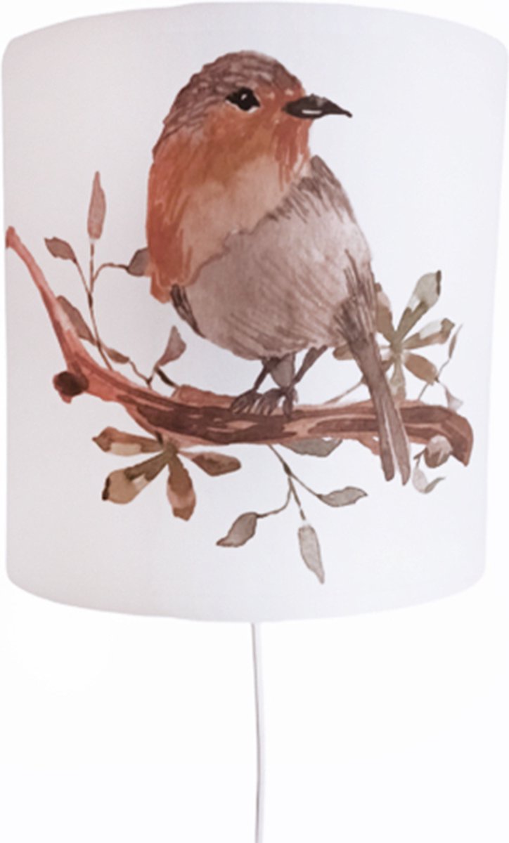 Wandlamp bosdieren vogel wit-wandlamp-dieren-sfeerverlichting-pendel-lampen-kinderkamerdecoratie-woonaccessoires
