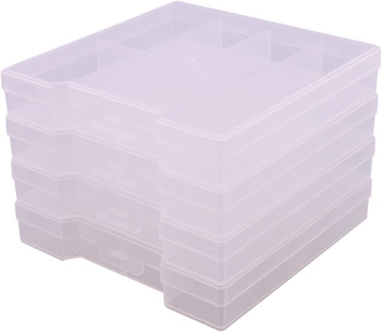 LYLIDIA Plastic Storage Boxes, Pack of 4, Rectangular