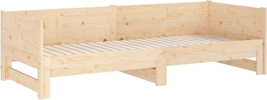 Prolenta Premium - Slaapbank uitschuifbaar massief grenenhout 2x(80x200) cm