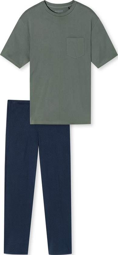 Schiesser Schlafanzu lang kurzarm Heren Pyjamaset - Maat 2XL