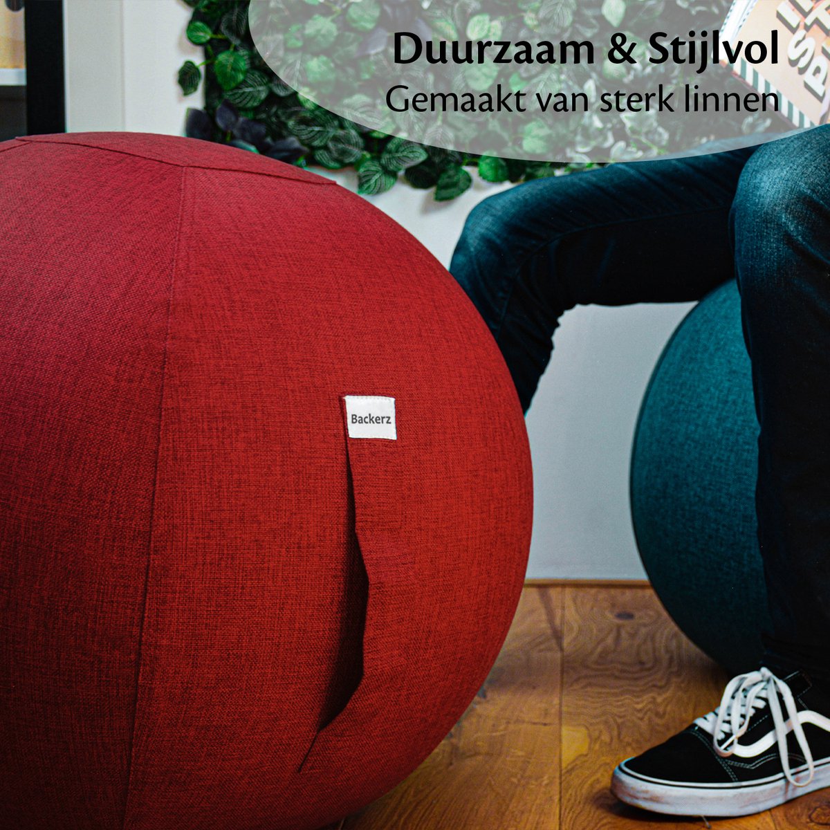 Backerz® Zitbal Kantoor en Thuis 65 CM - Luxe Yoga Bal - Zitballen met ...