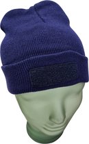Bonnet (bonnet) POMPIER bleu marine avec patch velcro 3D (8x3cm)