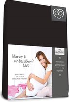 Bed-Fashion - Dubbel Jersey - Splittopper - 200 x 200 cm - Zwart