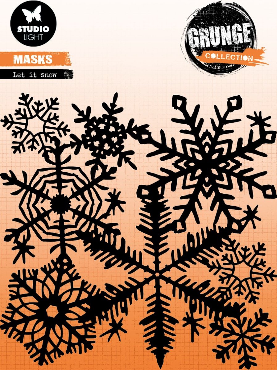 Mask stencil Let it snow - Grunge collection nr. 158