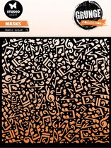 Mask stencil Music notes - Grunge collection nr. 159