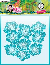 Mask stencil Hibiscus love - ABM Back to nature nr. 86