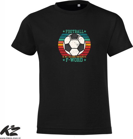 Klere-Zooi - Football is my Second Favourite F-Word - Kids T-Shirt - 128 (7/8 jaar)