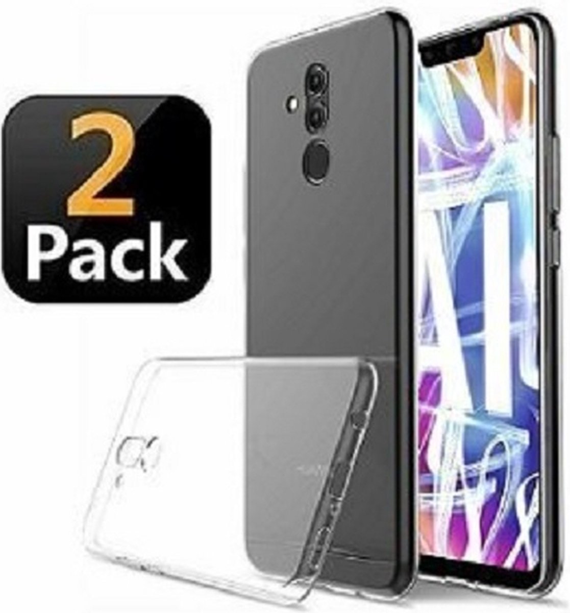 Huawei Mate 20 Lite Hoesje Siliconen TPU Transparant 2x