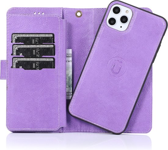 iPhone 11 Pro Magnetisch 2-in-1 Hoesje - Luxe Wallet Case met Magneet  Sluiting -... | bol.com