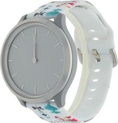 Bandje Voor Huawei Watch Print Sport Band - Kerst Wit (Veelkleurig) - Maat: 22mm - Horlogebandje, Armband