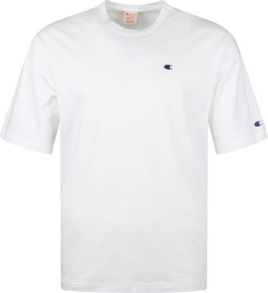 Champion - T-Shirt Logo Wit - Heren - Maat L - Regular-fit