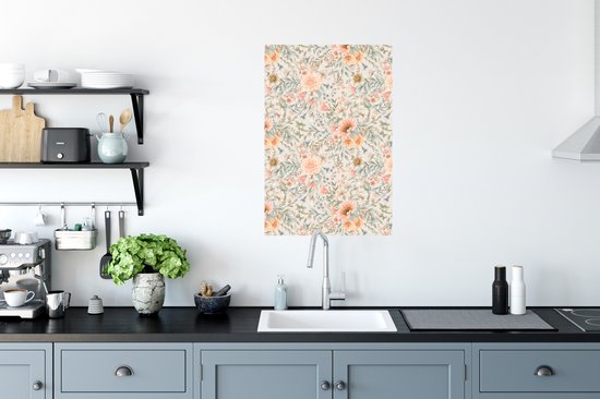 Affiche Fleurs d'été - Pastel - Motif - 40x60 cm