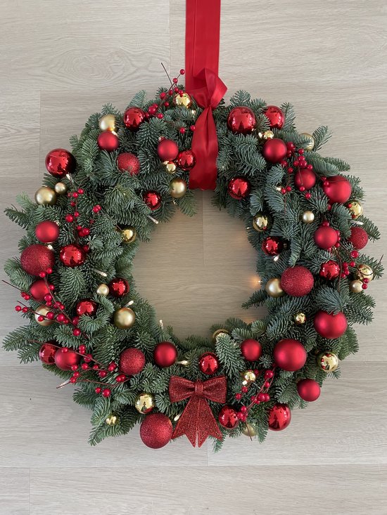 Florida - Kerstkrans - 40 cm - Dennenkrans - Deurkrans Florida - Kerstkrans - 40 cm - Dennenkrans - Deurkrans