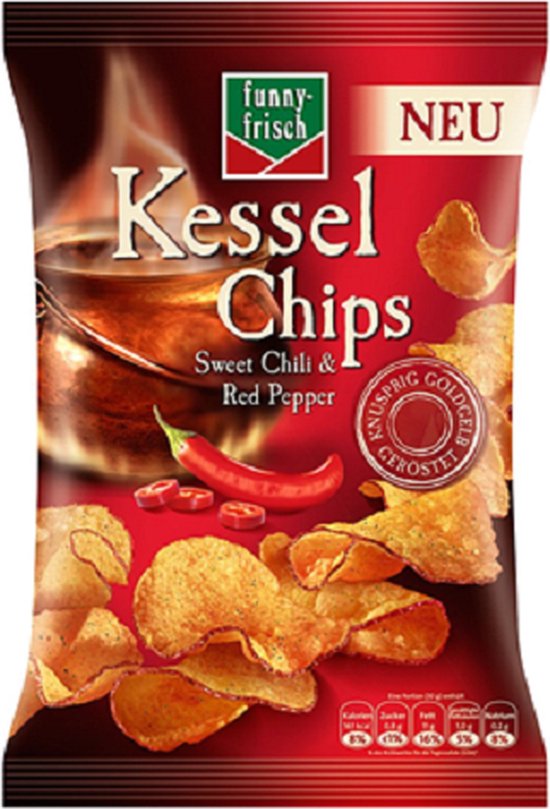 Funny-Fisch Kessel Chips Sweet Chili Rode Paprika 120 g zak | bol