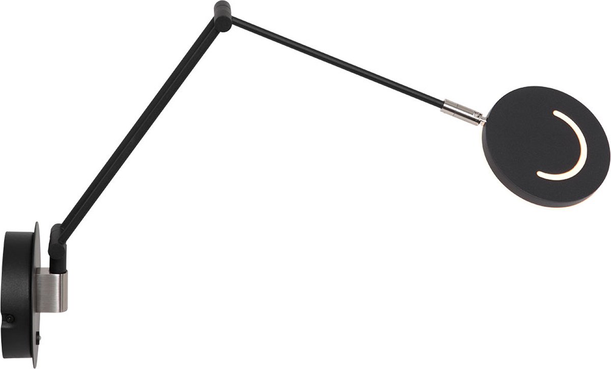 Wandlamp - Bussandri Limited - Modern - Metaal - Modern - LED - L: 14cm - Voor Binnen - Woonkamer - Eetkamer - Zwart
