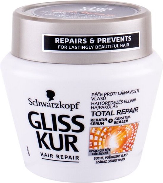 Gliss Kur - Total Repair Anti-Hair Breakage Treatment Regenerating Mask  Against Hair... | bol.com