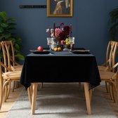 Velvet tafelloper zwart 50 x 150 - kerst - feestelijk