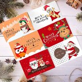 Kerstkaarten, set van 24, kerstkaarten met enveloppen en stickers voor kerstgroeten aan familie, vrienden, klanten en kinderen