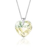 Montebello Ketting Fleur HZ100 - Swarovski® Hart - 925 Zilver Gerhod. - Ø14mm - 45cm