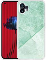 Nothing Phone (1) Hoesje Green Marble - Designed by Cazy