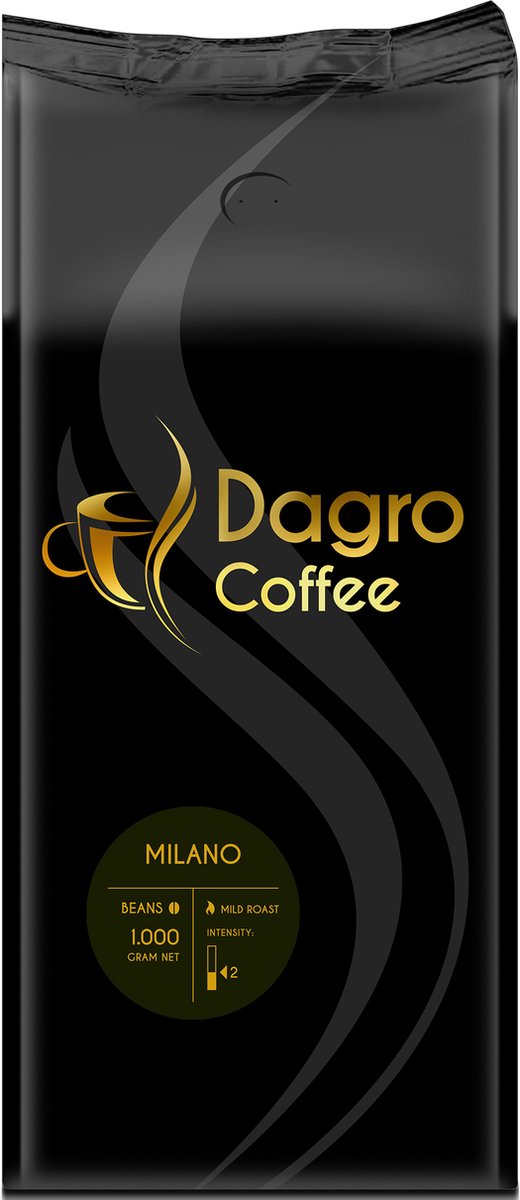 Dagro Coffee Milano 8 x 1 kilo Koffiebonen ( sterkte 2/5 )