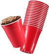 Afbeelding van het spelletje Opkickertje Red Cups - Party Cups - American Cups - Beerpong - Rode Bekers met Pingpongballen