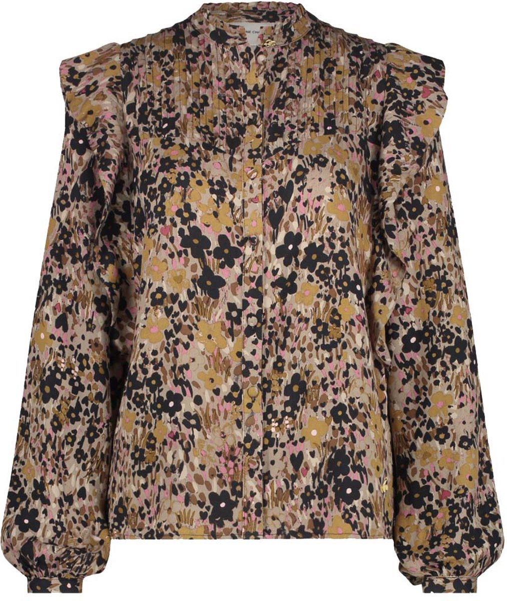 Fabienne Chapot Bibi Tess Long Sleeve Blouse Dames - Jurken - Camel - Maat 38